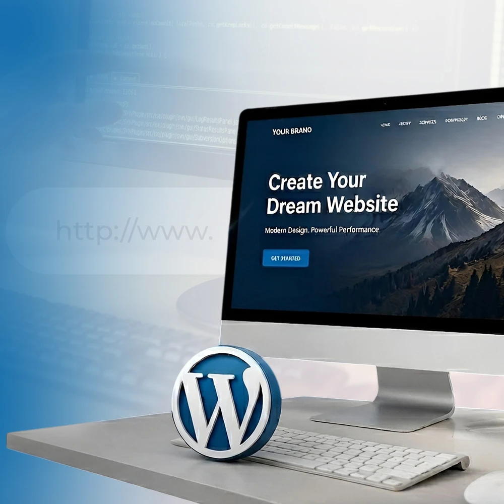 WordPress website mockup